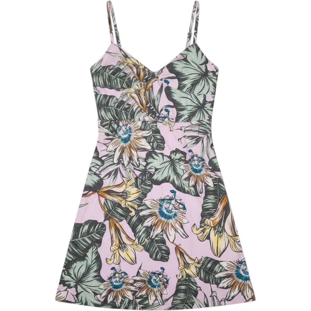 J.Crew Printed Poplin Cami Dress Tropical Floral Pink XS Sweetheart Neckline